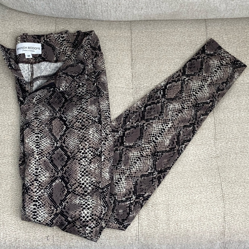 Brenda Badone faux snakeskin pants.